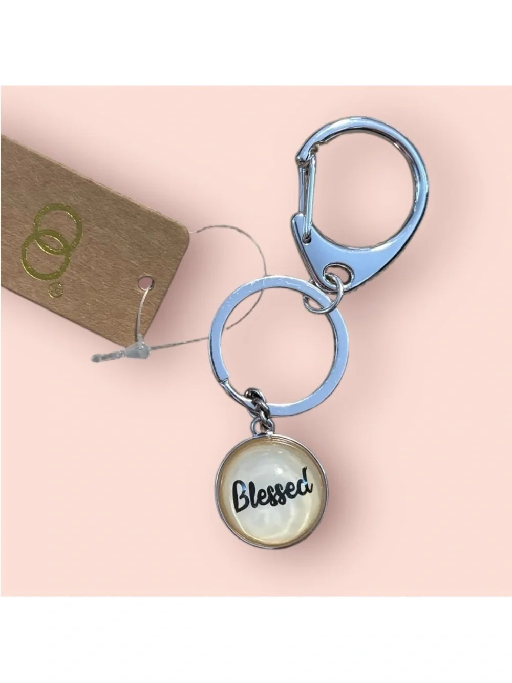 Blessed Keychain Purse Charm – Silver Inspirational